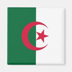 Magnet med Flagga Algeriet
