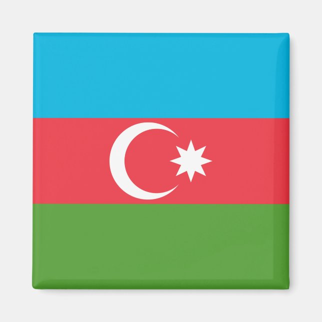Magnet med Flagga av Azerbajdzjan (Framsidan)
