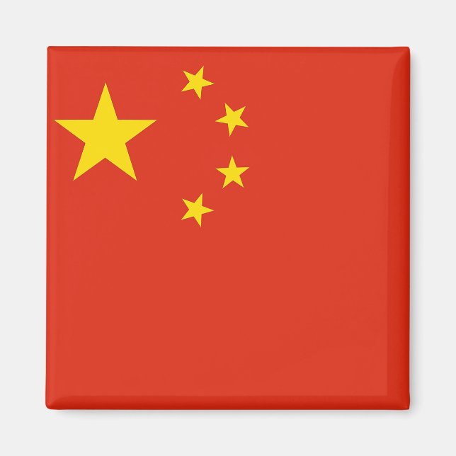 Magnet med Flagga av China (Framsidan)