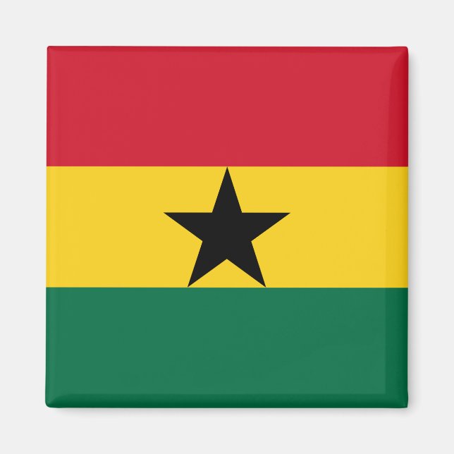 Magnet med Flagga av Ghana (Framsidan)
