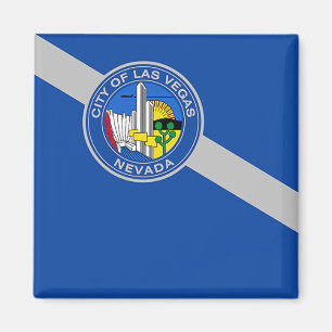 Magnet med Flagga av Las Vegas City, USA
