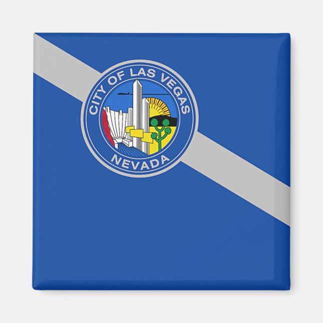 Magnet med Flagga av Las Vegas City, USA (Framsidan)