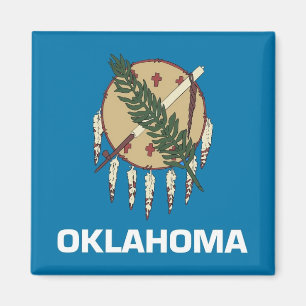 Magnet med Flagga av Oklahoma State - USA