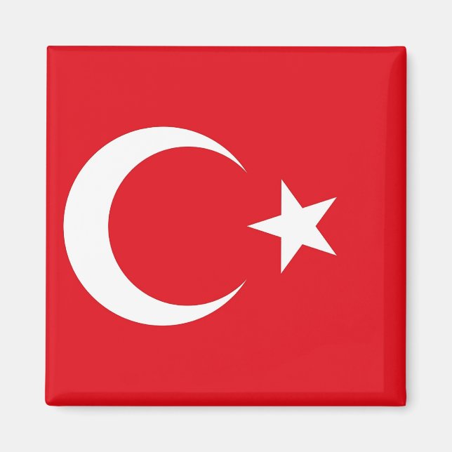 Magnet med Flagga av Turkiet (Framsidan)