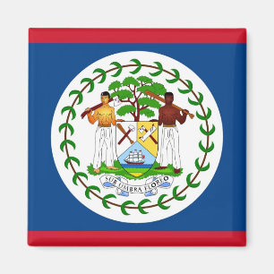 Magnet med Flagga Belize
