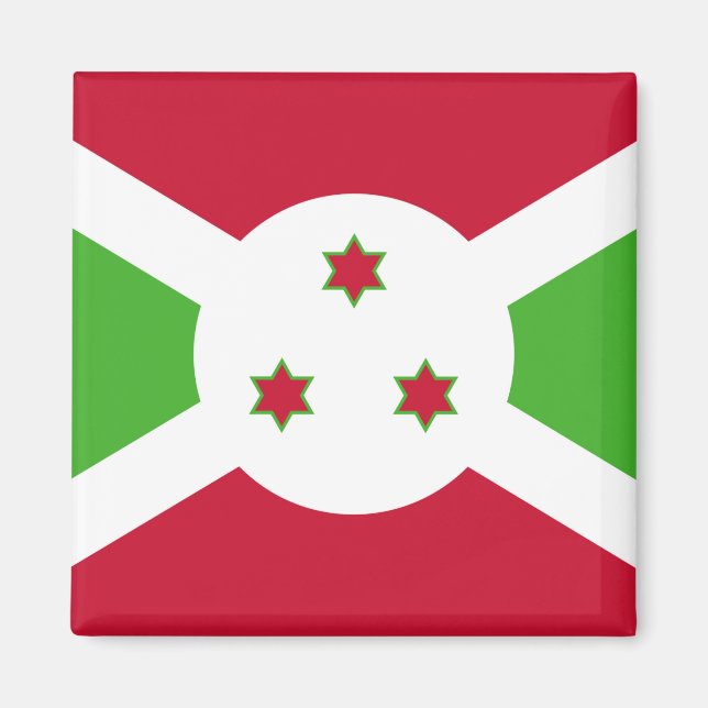 Magnet med Flagga Burundi (Framsidan)