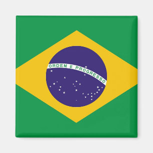 Magnet med Flagga från Brasilien