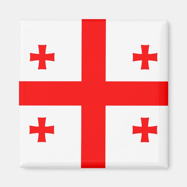 Magnet med Flagga i Georgien (Framsidan)