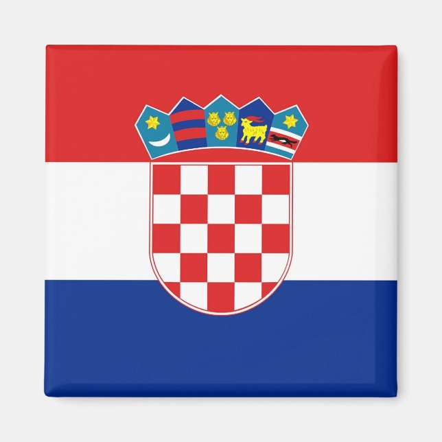 Magnet med Flagga i Kroatien (Framsidan)