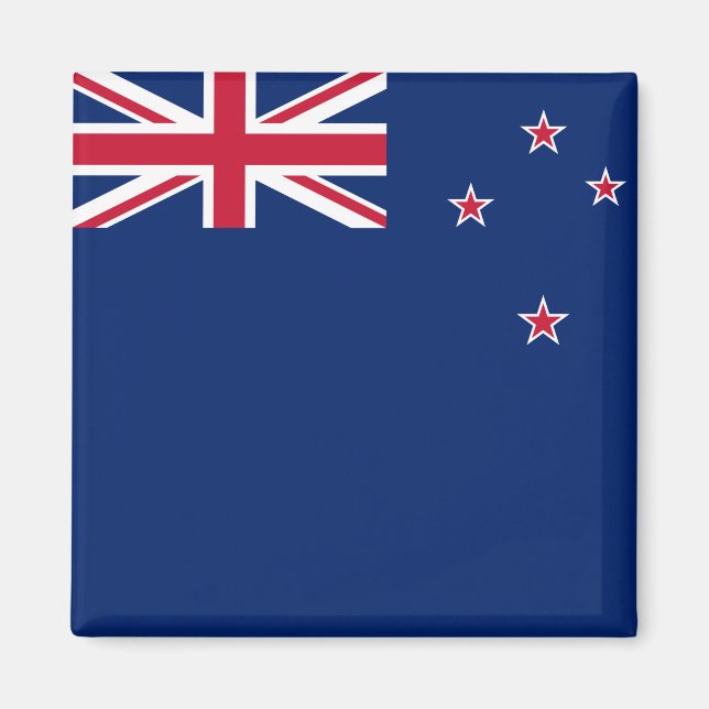 Magnet med Flagga i Nya Zeeland (Framsidan)