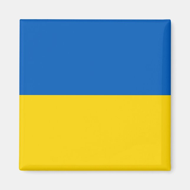 Magnet med Flagga i Ukraina (Framsidan)