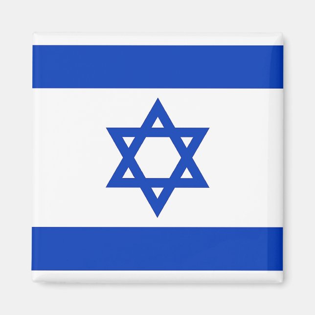Magnet med Flagga Israel (Framsidan)