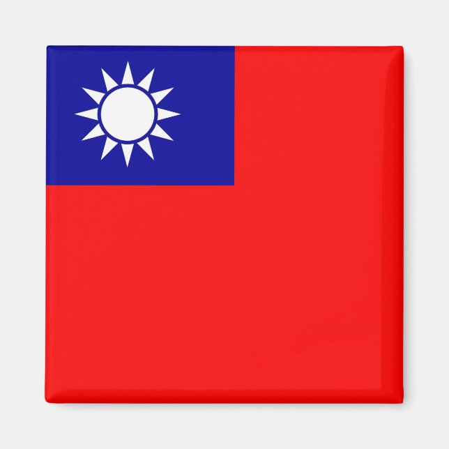 Magnet med Flagga Taiwan (Framsidan)