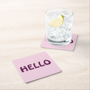 MAGNET MED HELLO UNDERLÄGG PAPPER KVADRAT
