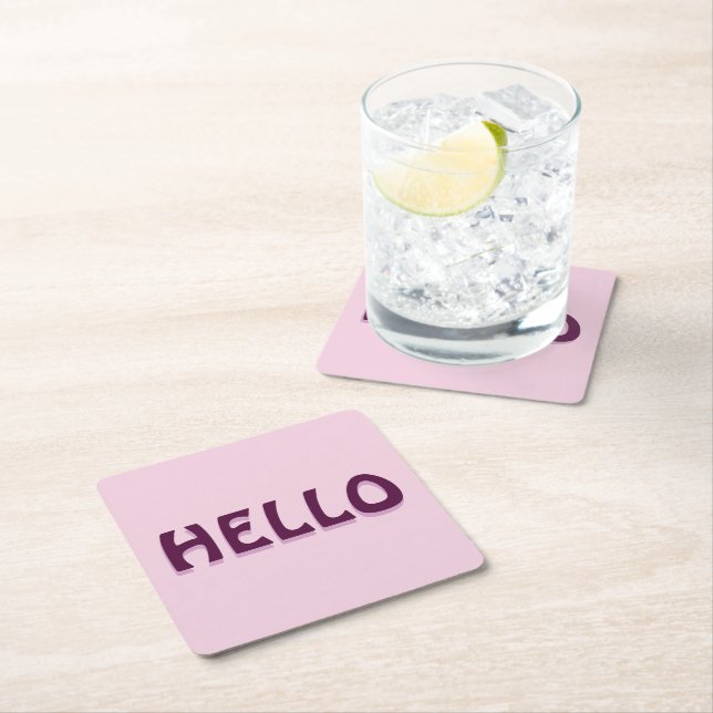 MAGNET MED HELLO UNDERLÄGG PAPPER KVADRAT (Insitu)