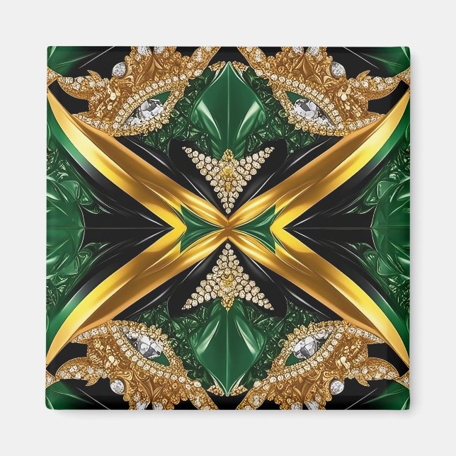 Magnet med Jamaican Färg Design (Framsidan)