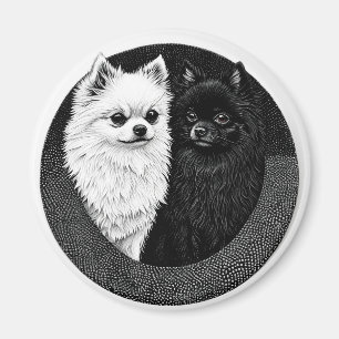 Magnet med japansk spitz hund för hundälskare pres