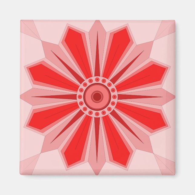 Magnet med kreativ av blommor (Framsidan)