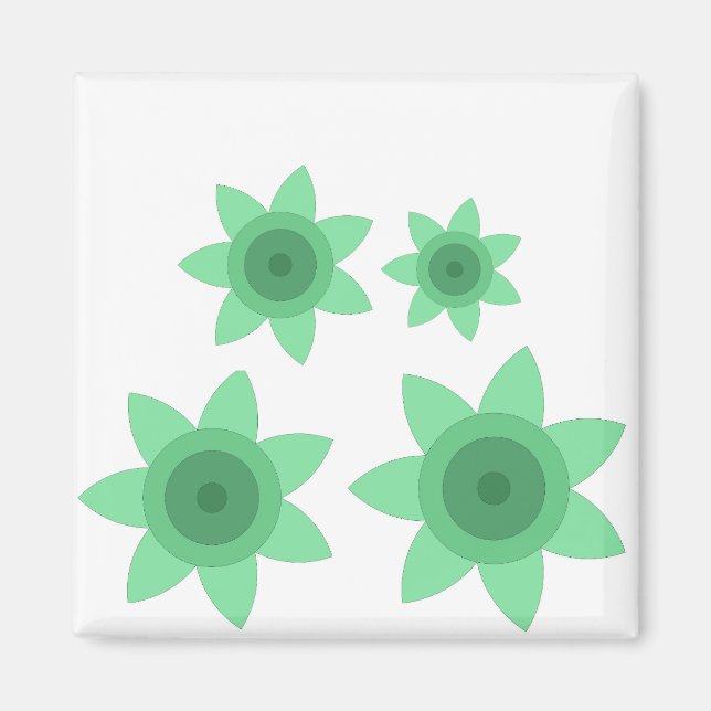 Magnet med kreativ av blommor (Framsidan)
