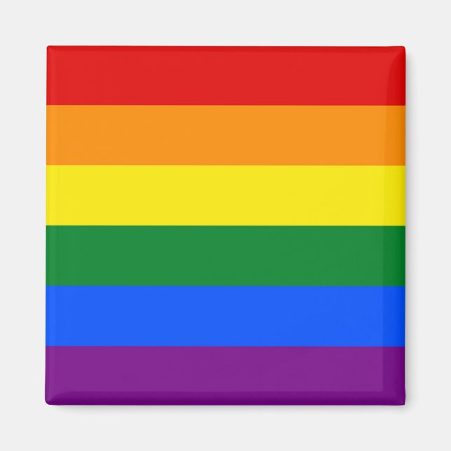 Magnet med LGBT-regnbågeflagga (Framsidan)