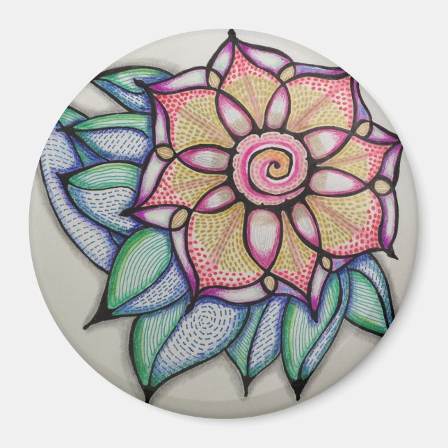 Magnet med Meditation Flower (Framsidan)