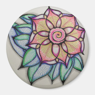 Magnet med meditationblomman