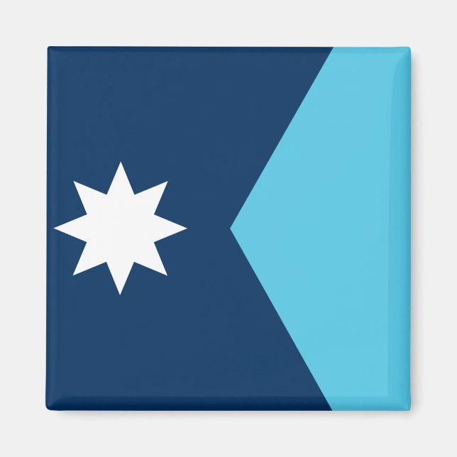 Magnet med Minnesotas flagga, USA (Framsidan)