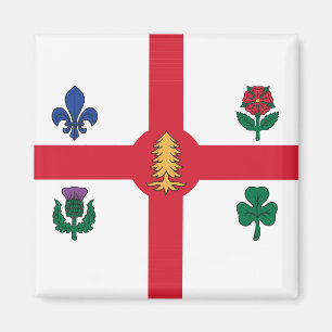 Magnet med Montréals flagga, Kanada