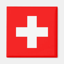 Magnet med Schweiz Flagga