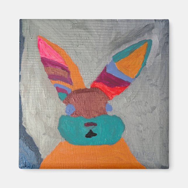 Magnet med teckningar av Drew - Bonnie Bunnie (Framsidan)