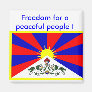 Magnet med Tibet flagga