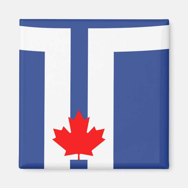 Magnet med Torontos flagga, Kanada (Framsidan)