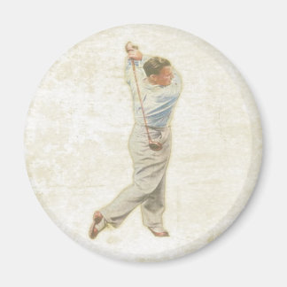 Magnet med Vintage Golf Player