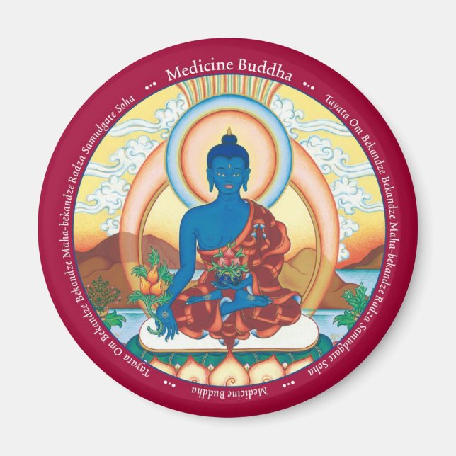 MAGNET Medicine Buddha - med mantra (Framsidan)
