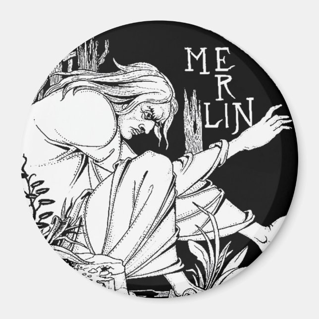 Magnet : Merlin - av Aubrey Beardsley (Framsidan)