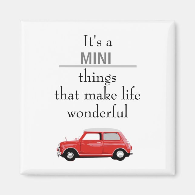 Magnet Mini Cooper Rot Mini sak (Framsidan)