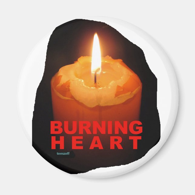 Magnet mit BURNING HEART (Framsidan)