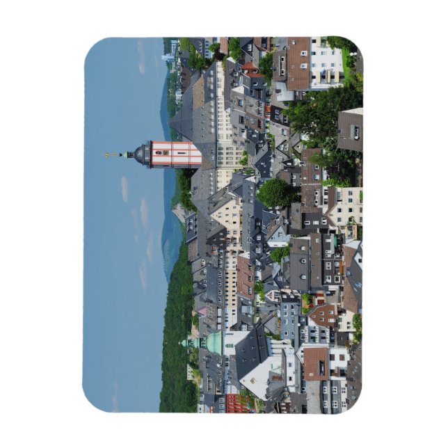 Magnet mit der Stadtansicht von Siegen (Vertikal)