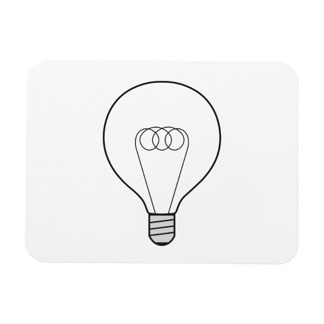 Magnet mit Glühbirne (Horisontell)