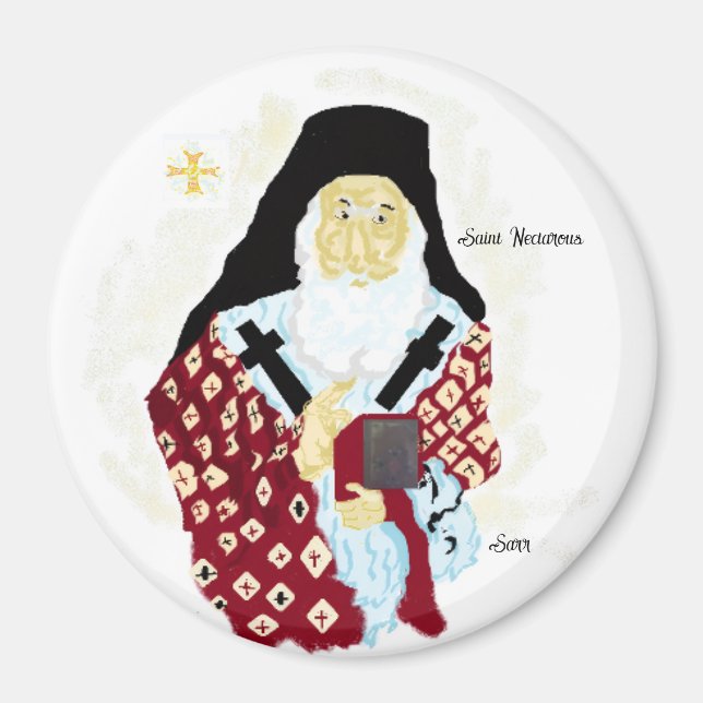 Magnet : Nectarios av Aegina grekisk helgon (Framsidan)