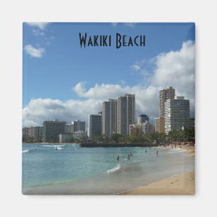 Magnet Oahu Honolulu för Wakiki strandHawaii foto