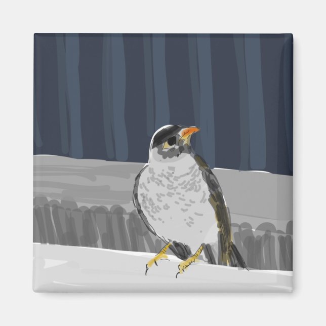 Magnet of Bird on A Rail (Framsidan)