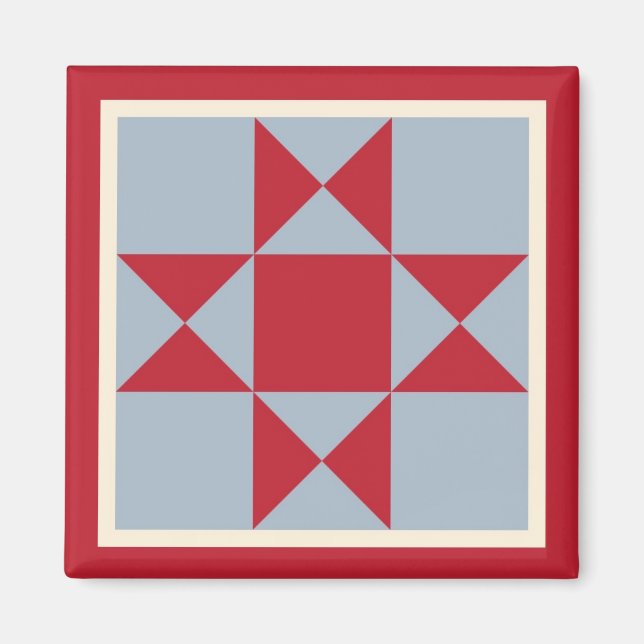 Magnet - Ohio Star Quilt Square (Framsidan)