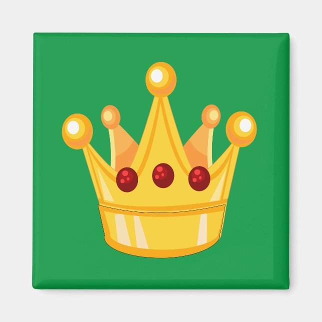 Magnet på krona-kvadrat (Framsidan)