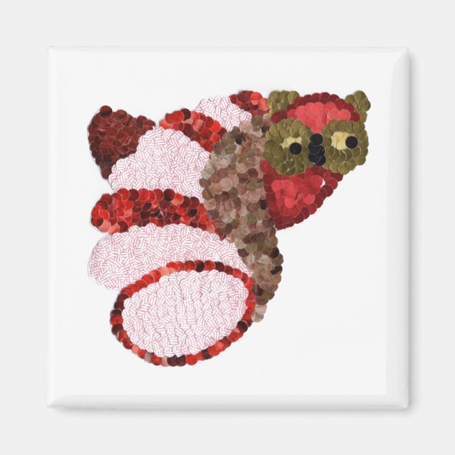 Magnet på uggla-kvadrat (Framsidan)