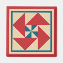 Magnet - Patriotic Spin Quilt Square