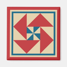 Magnet - Patriotic Spin Quilt Square