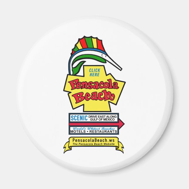 Magnet Pensacola Beach-tecken (Framsidan)
