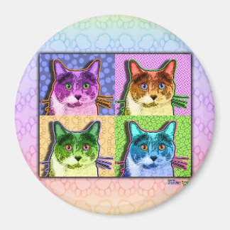 Magnet - pop Art Cat