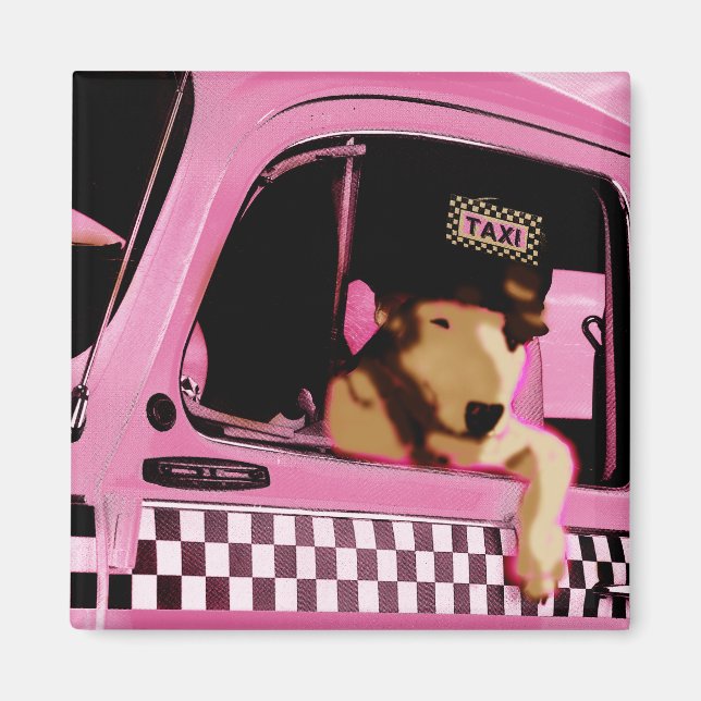 Magnet "pop art"-hund (Framsidan)